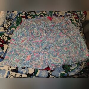 Lilly Pulitzer Kaylene shorts in Zanzibar Blue Fish Kiss Large